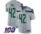 Seattle Seahawks #42 Delano Hill Grey Alternate Vapor Untouchable Limited Player 100th Season Football Jersey