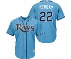Tampa Bay Rays #22 Christian Arroyo Replica Light Blue Alternate 2 Cool Base Baseball Jersey