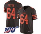 Cleveland Browns #64 JC Tretter Limited Brown Rush Vapor Untouchable 100th Season Football Jersey