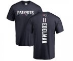 New England Patriots #11 Julian Edelman Navy Blue Backer T-Shirt