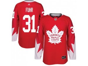 Toronto Maple Leafs #31 Grant Fuhr Red Team Canada Authentic Stitched NHL Jersey