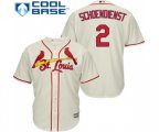 St. Louis Cardinals #2 Red Schoendienst Replica Cream Alternate Cool Base Baseball Jersey