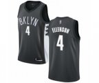 Brooklyn Nets #4 Henry Ellenson Authentic Gray Basketball Jersey Statement Edition