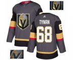 Vegas Golden Knights #68 T.J. Tynan Authentic Gray Fashion Gold NHL Jersey