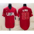 USA Baseball #20 Pete Alonso 2023 Red World Classic Stitched Jersey