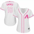Women Arizona Diamondbacks #16 Chris Owings Replica White Fashion MLB Jersey