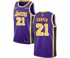 Los Angeles Lakers #21 Michael Cooper Swingman Purple Basketball Jersey - Statement Edition