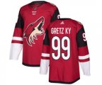 Arizona Coyotes #99 Wayne Gretzky Authentic Burgundy Red Home Hockey Jersey