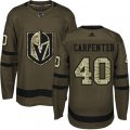 Vegas Golden Knights #40 Ryan Carpenter Authentic Green Salute to Service NHL Jersey