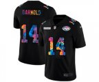 New York Jets #14 Sam Darnold Men's Nike Multi-Color Black 2020 NFL Crucial Catch Vapor Untouchable Limited Jersey