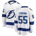 Tampa Bay Lightning #55 Braydon Coburn Fanatics Branded White Away Breakaway NHL Jersey