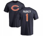Chicago Bears #1 Cody Parkey Navy Blue Name & Number Logo T-Shirt