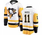 Pittsburgh Penguins #11 Jimmy Hayes Authentic White Away Fanatics Branded Breakaway NHL Jersey
