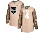 Los Angeles Kings #4 Rob Blake Camo Authentic 2017 Veterans Day Stitched NHL Jersey