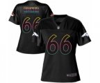 Women Denver Broncos #66 Dalton Risner Game Black Fashion Football Jersey