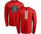 Toronto Raptors #33 Marc Gasol Red Backer Long Sleeve T-Shirt