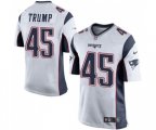 New England Patriots #45 Donald Trump Game White Football Jersey