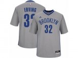 Brooklyn Nets #32 Julius Erving Authentic Gray Alternate NBA Jersey