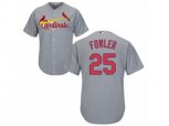 St. Louis Cardinals #25 Dexter Fowler Replica Grey Road Cool Base MLB Jersey