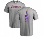 Minnesota Vikings #6 Matt Wile Ash Backer T-Shirt