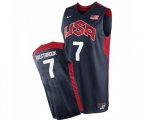 Nike Team USA #7 Russell Westbrook Authentic Navy Blue 2012 Olympics Basketball Jersey