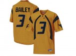 West Virginia Mountaineers Stedman Bailey #3 College Football Mesh Jersey - Gold