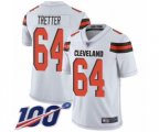 Cleveland Browns #64 JC Tretter White Vapor Untouchable Limited Player 100th Season Football Jersey