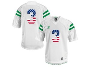 2016 US Flag Fashion Addidas Men\'s Norte Dame Fighting Irish 3 Under The Lights College Football Jersey - White