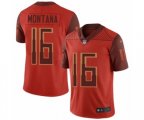 San Francisco 49ers #16 Joe Montana Limited Red City Edition Football Jersey