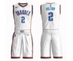 Oklahoma City Thunder #2 Raymond Felton Swingman White Basketball Suit Jersey - Association Edition