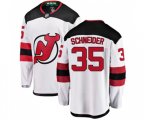New Jersey Devils #35 Cory Schneider Fanatics Branded White Away Breakaway Hockey Jersey