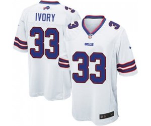 Buffalo Bills #33 Chris Ivory Game White Football Jersey