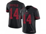 San Francisco 49ers #14 Y.A. Tittle Limited Black Rush NFL Jersey