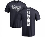 Los Angeles Rams #43 John Johnson Navy Blue Backer T-Shirt