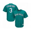 Seattle Mariners #3 J.P. Crawford Authentic Teal Green Alternate Cool Base Baseball Player Jersey