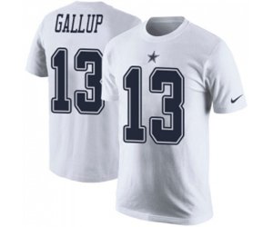 Dallas Cowboys #13 Michael Gallup White Rush Pride Name & Number T-Shirt
