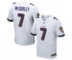 Baltimore Ravens #7 Trace McSorley Elite White Football Jersey