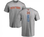 New York Knicks #34 Charles Oakley Ash Backer T-Shirt