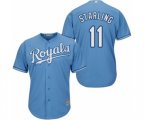 Kansas City Royals Bubba Starling Replica Light Blue Alternate 1 Cool Base Baseball Player Jersey