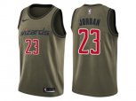 Washington Wizards #23 Michael Jordan Green Salute to Service NBA Swingman Jersey