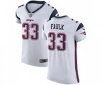 New England Patriots #33 Kevin Faulk White Vapor Untouchable Elite Player Football Jersey