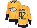 Nashville Predators #92 Ryan Johansen Yellow Home Authentic Stitched NHL Jersey
