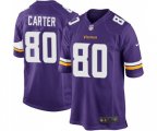 Minnesota Vikings #80 Cris Carter Game Purple Team Color Football Jersey