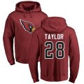 Arizona Cardinals #28 Jamar Taylor Maroon Name & Number Logo Pullover Hoodie