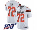 Cleveland Browns #72 Eric Kush White Vapor Untouchable Limited Player 100th Season Football Jersey