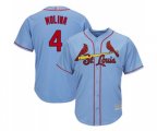 St. Louis Cardinals #4 Yadier Molina Replica Light Blue Alternate Cool Base Baseball Jersey