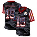Pittsburgh Steelers #19 JuJu Smith-Schuster Camo Flag Nike Limited Jersey