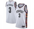 Brooklyn Nets #3 Drazen Petrovic Authentic White Basketball Jersey - 2019-20 City Edition