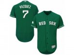 Boston Red Sox #7 Christian Vazquez Green Celtic Flexbase Authentic Collection MLB Jersey