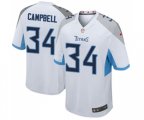 Tennessee Titans #34 Earl Campbell Game White Football Jersey